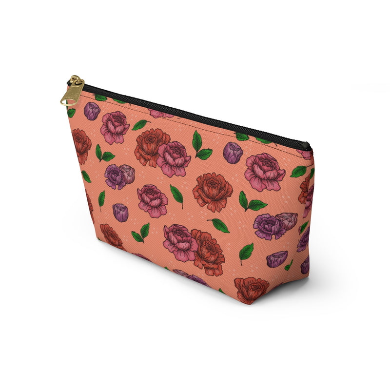 Peonies Blossom Accessory Pouch - Small *Pre-Order-zoom-