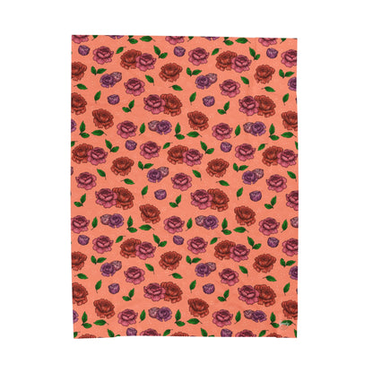 Peonies Blossom Velveteen Plush Blanket *Pre-Order