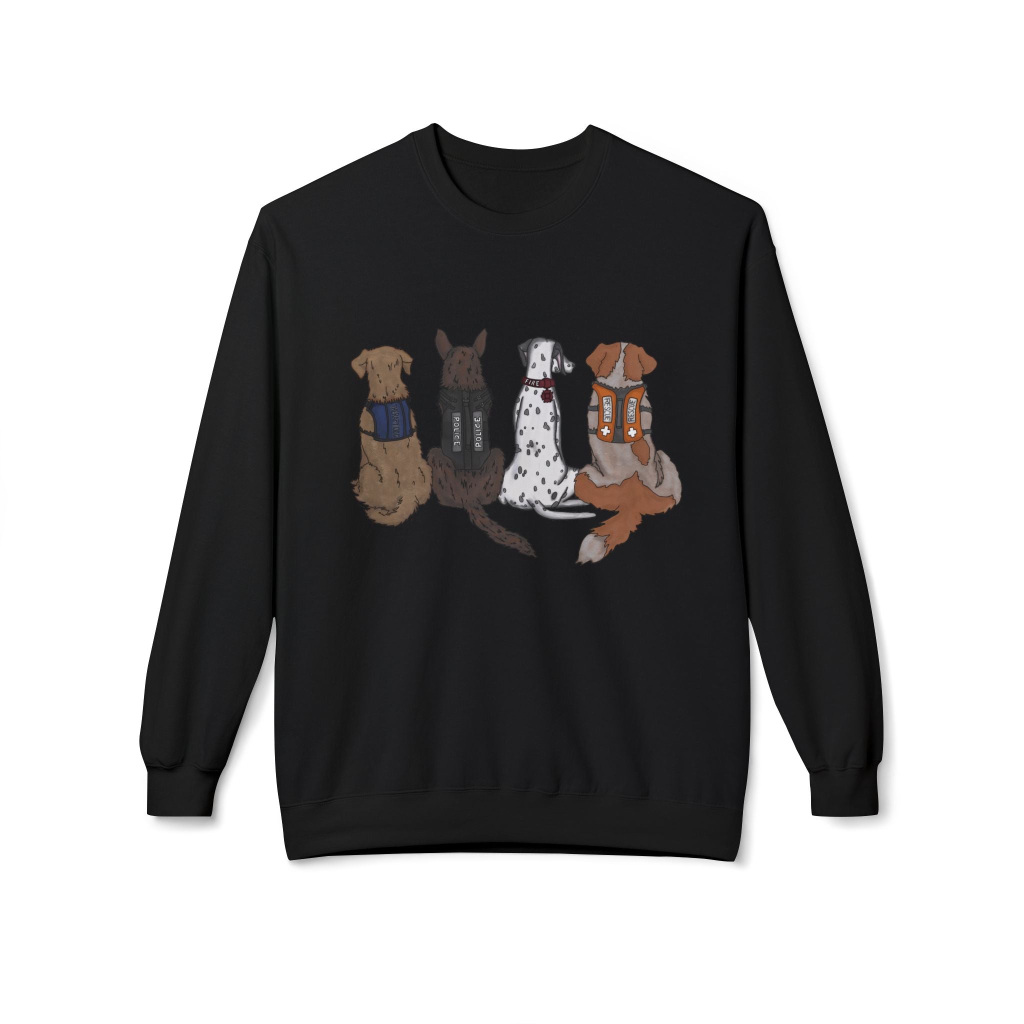 Rescue Dogs | Crewneck |  Black-zoom-1