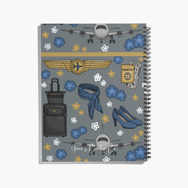 Flight Attendant Spiral Notebook / Journal-zoom-