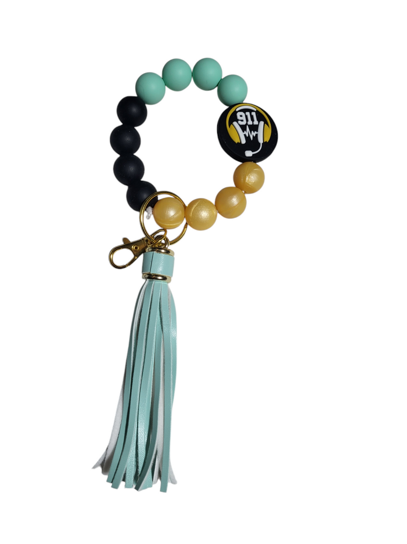 Wristlet Keychain 911 Dispatcher - Teal-zoom-