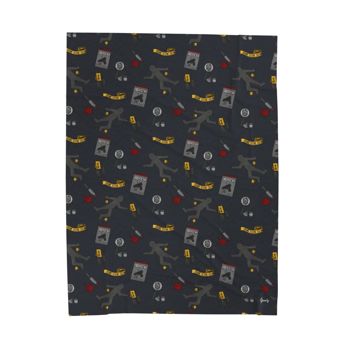 Crime Scene Velveteen Plush Blanket Style 2 *Pre-Order