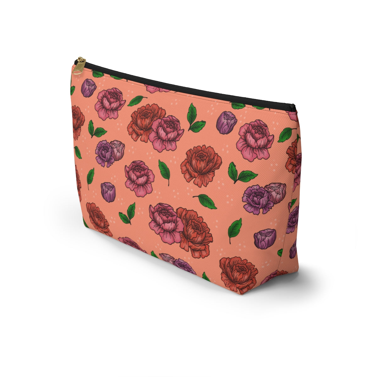 Peonies Blossom Accessory Pouch - Large *Pre-Order-zoom-2