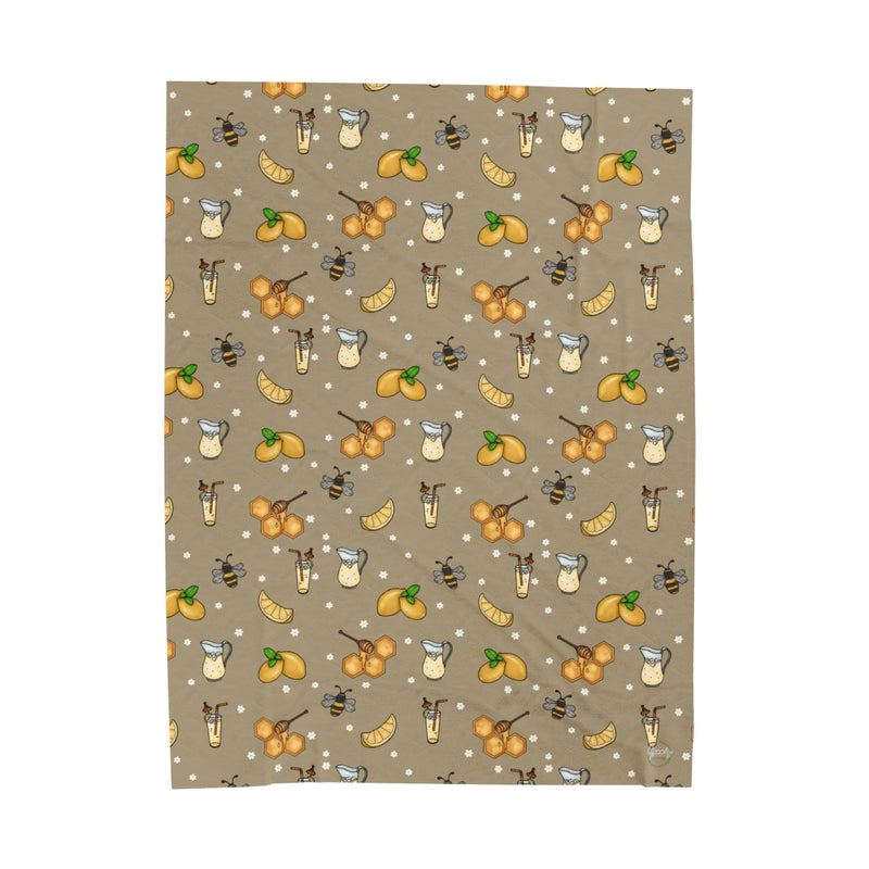 Honey Lemonade Velveteen Plush Blanket *Pre-Order-zoom-