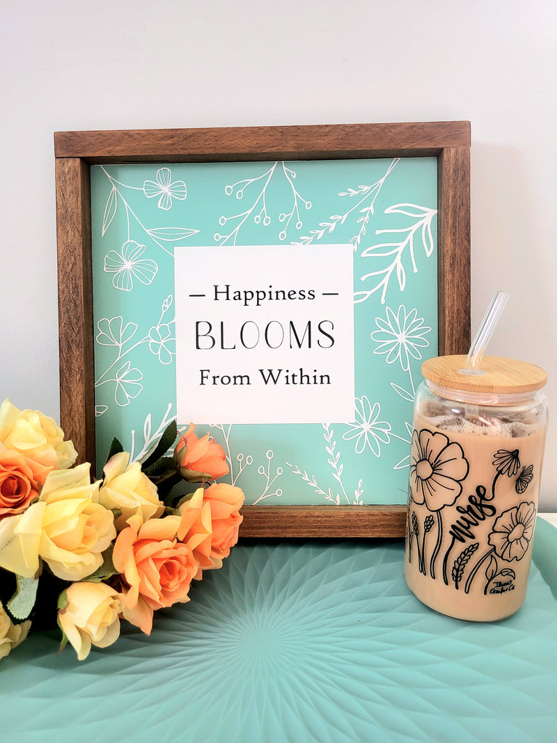 First Responder Wildflower -Glass Sipper Cup *Pre-Order-zoom-