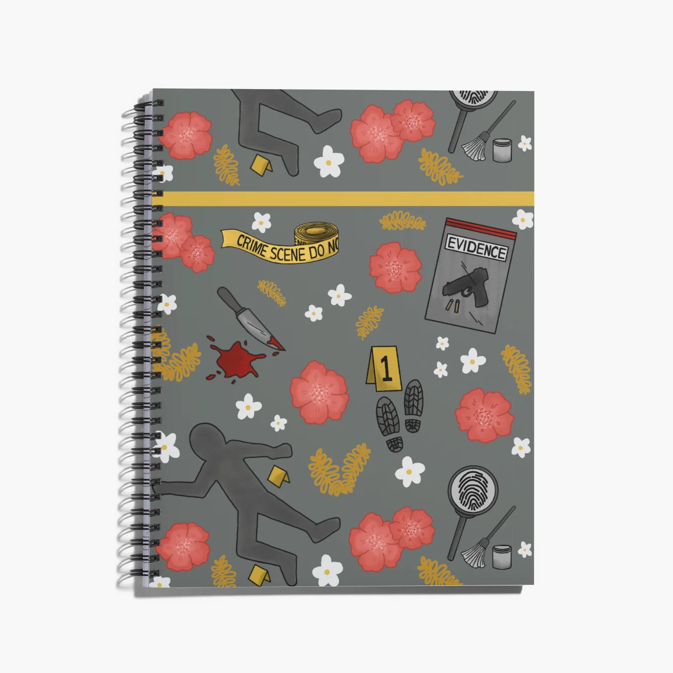Crime Scene Spiral Notebook / Journal