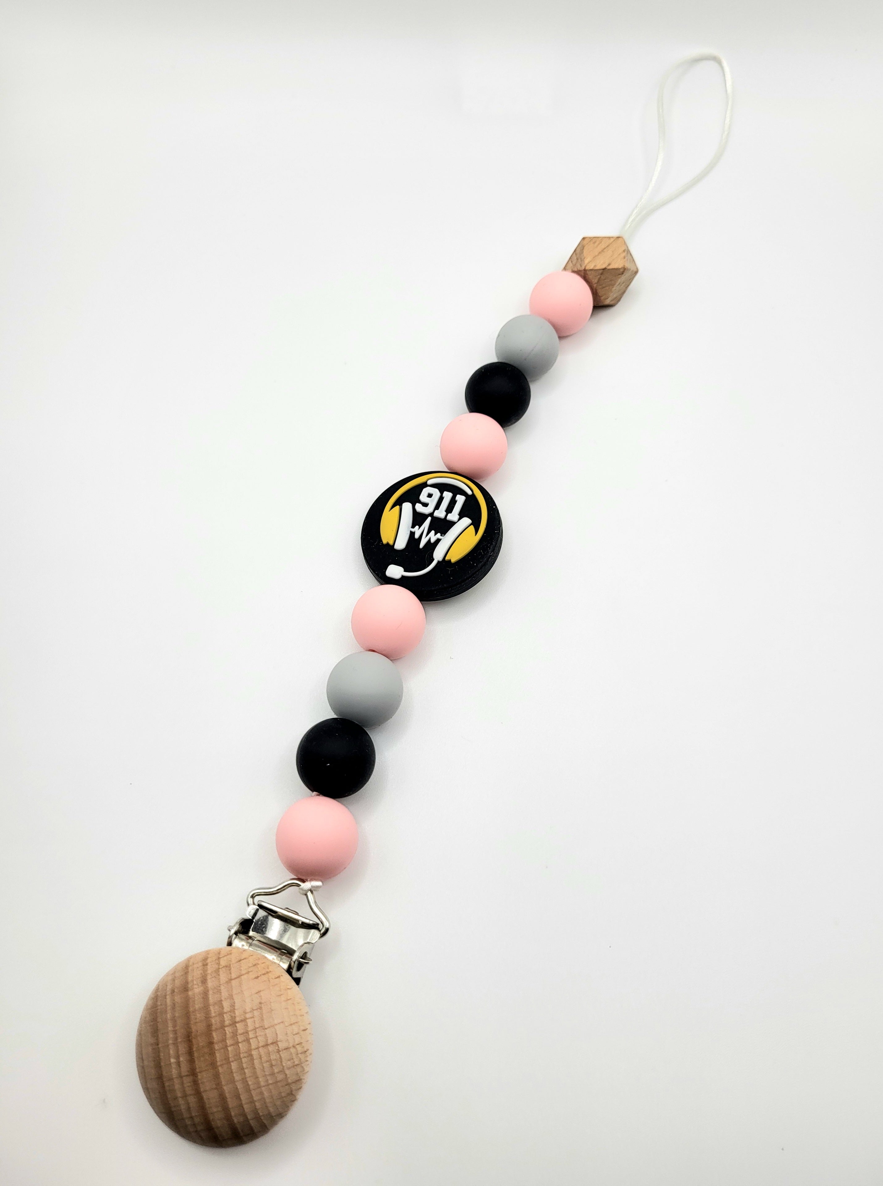 Baby Silicone Lanyard - 911 Dispatcher PINK *Pre-Order