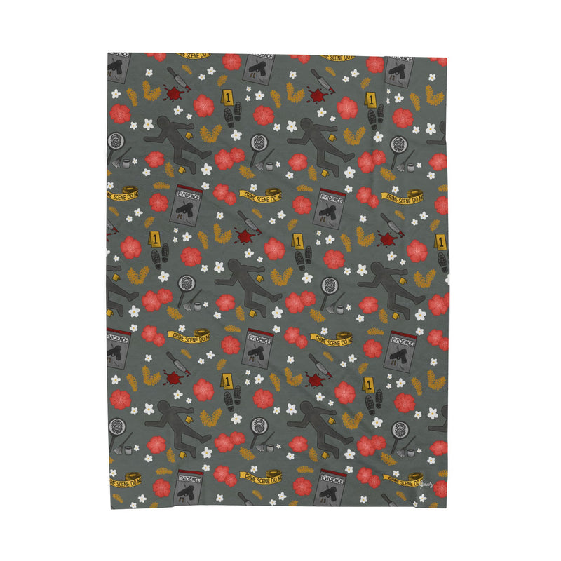 Crime Scene Velveteen Plush Blanket *Pre-Order-zoom-