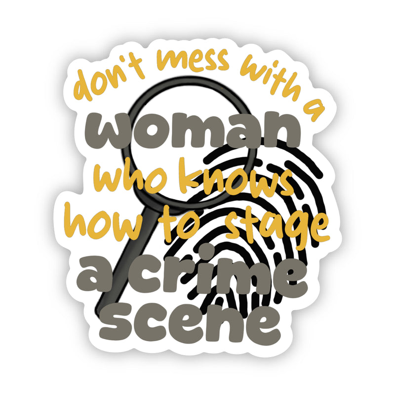 Sticker | Don't mess with a woman- Crime scene-zoom-