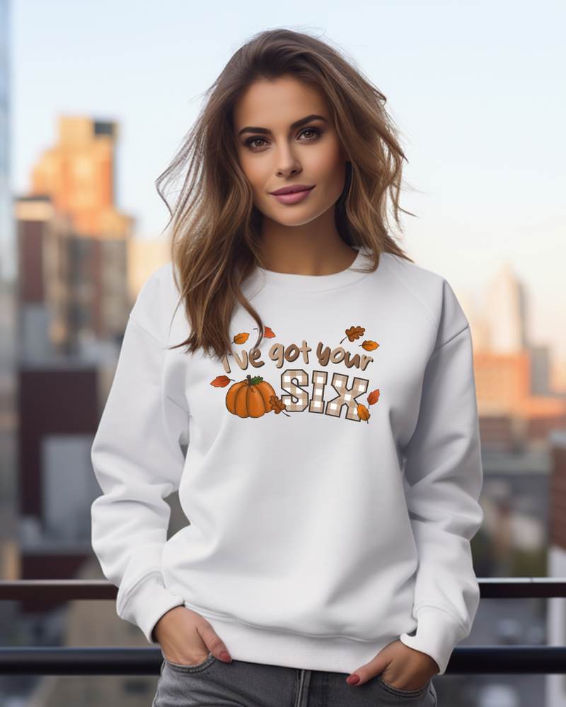 I've got your six | Crewneck | White-zoom-