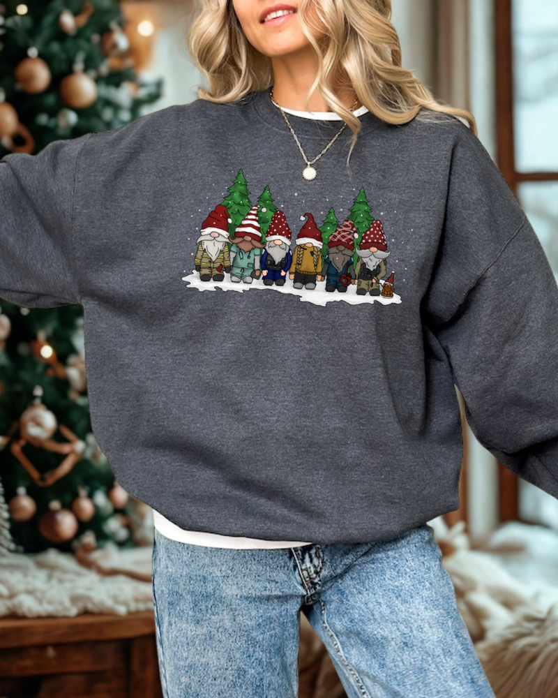 First Responder Gnomes | Crewneck | White-zoom-